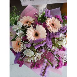 Canasto fruta y flor grande