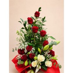 centro de flores amor 