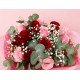Ramo  doce rosas rojas y rosas rosa 