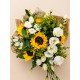 Ramo girasoles y lisiantum blanco 